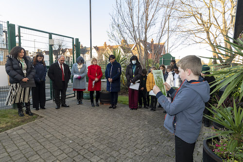 Time capsule burying ceremony at St Michael at Bowes, 02-12-2021