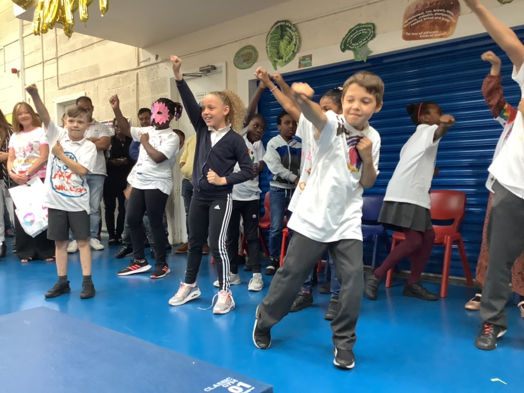 Children performing their dance routine